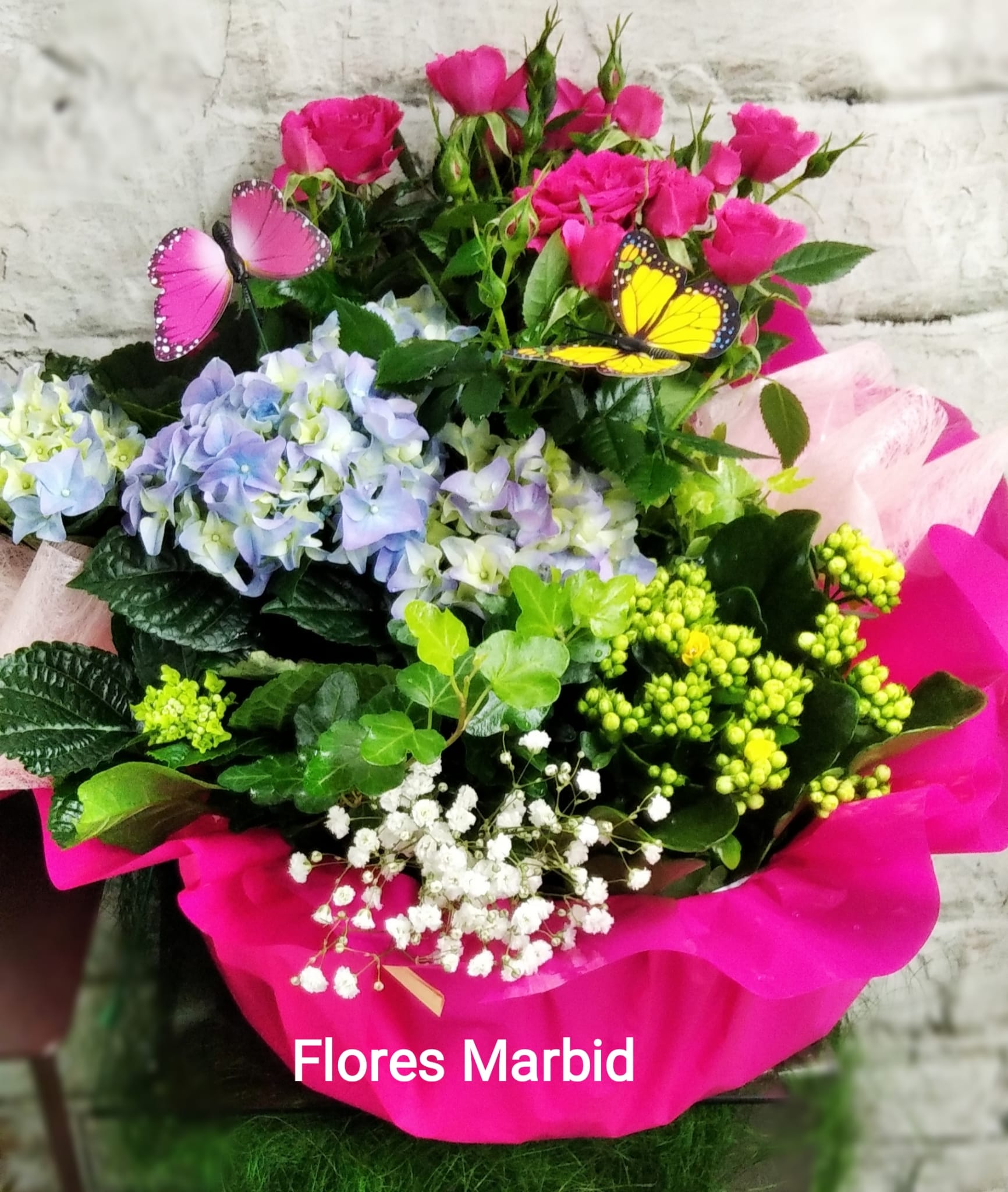 BASE CON ORQUIDEA Y PLANTAS NATURALES. – Flores Marbid